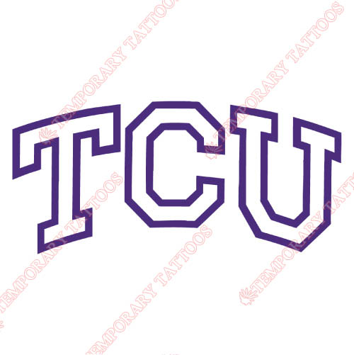 TCU Horned Frogs Customize Temporary Tattoos Stickers NO.6425
